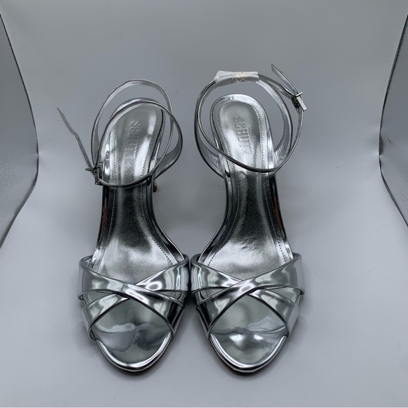NWB Schutz Hilda 65MM Metallic Leather Sandals size 9 B women’s pumps 1118 - Picture 6 of 12